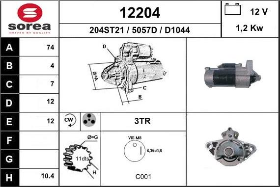 EAI 12204 - Démarreur droxauto.com