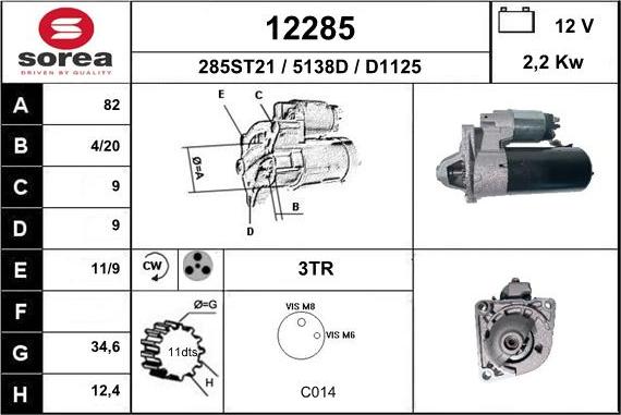 EAI 12285 - Démarreur droxauto.com