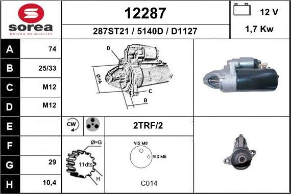 EAI 12287 - Démarreur droxauto.com