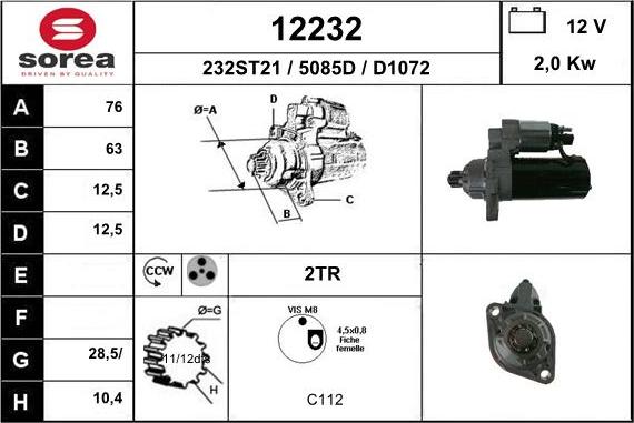 EAI 12232 - Démarreur droxauto.com