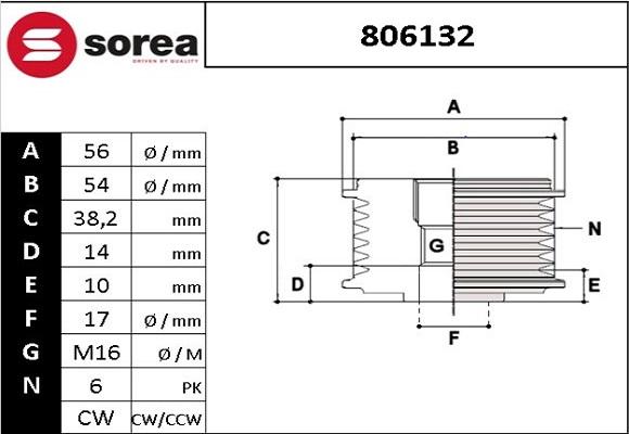 EAI 806132 - Poulie, alternateur droxauto.com