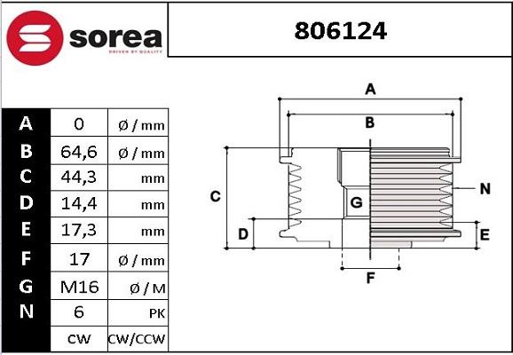 EAI 806124 - Poulie, alternateur droxauto.com