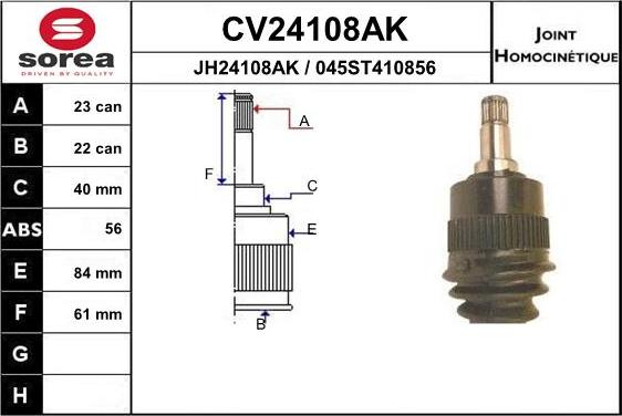 EAI CV24108AK - Jeu de joints, arbre de transmission droxauto.com