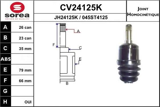 EAI CV24125K - Jeu de joints, arbre de transmission droxauto.com