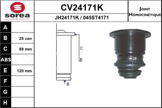 EAI CV24171K - Jeu de joints, arbre de transmission droxauto.com