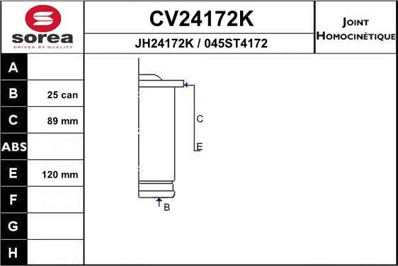 EAI CV24172K - Jeu de joints, arbre de transmission droxauto.com