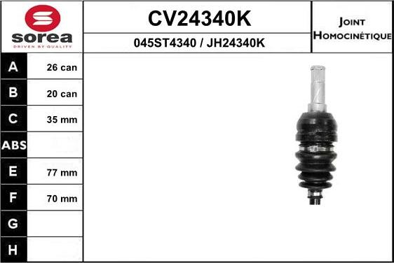 EAI CV24340K - Jeu de joints, arbre de transmission droxauto.com