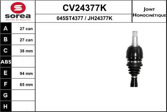 EAI CV24377K - Jeu de joints, arbre de transmission droxauto.com