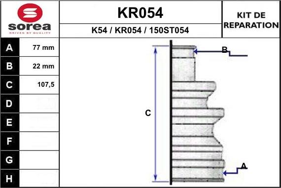 EAI KR054 - Joint-soufflet, arbre de commande droxauto.com