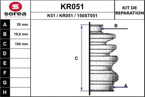 EAI KR051 - Joint-soufflet, arbre de commande droxauto.com