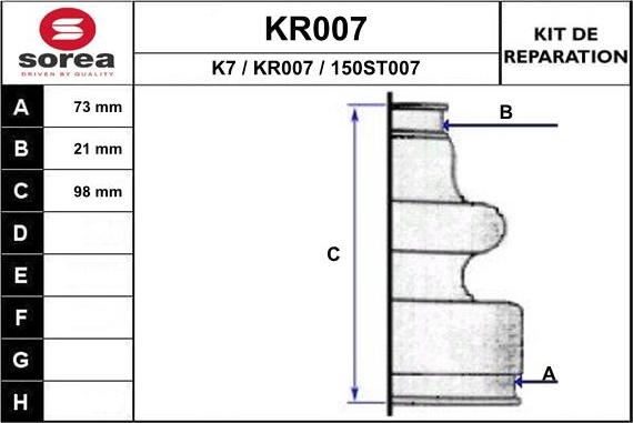 EAI KR007 - Joint-soufflet, arbre de commande droxauto.com