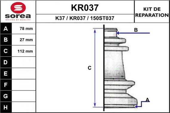 EAI KR037 - Joint-soufflet, arbre de commande droxauto.com