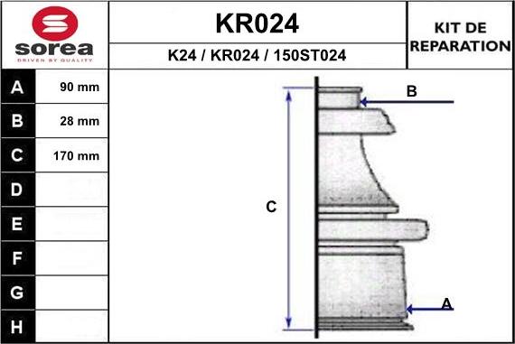 EAI KR024 - Joint-soufflet, arbre de commande droxauto.com