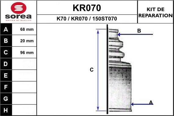 EAI KR070 - Joint-soufflet, arbre de commande droxauto.com