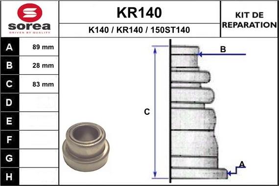 EAI KR140 - Joint-soufflet, arbre de commande droxauto.com