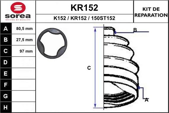 EAI KR152 - Joint-soufflet, arbre de commande droxauto.com
