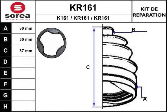 EAI KR161 - Joint-soufflet, arbre de commande droxauto.com