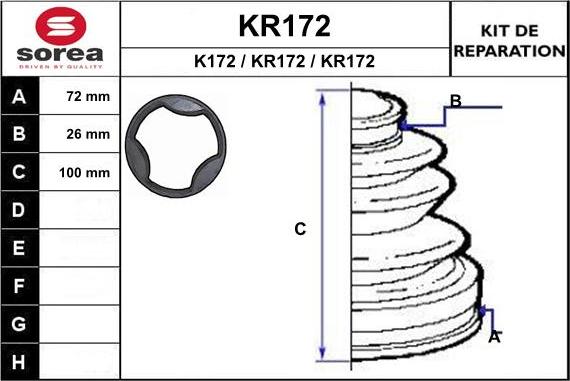 EAI KR172 - Joint-soufflet, arbre de commande droxauto.com
