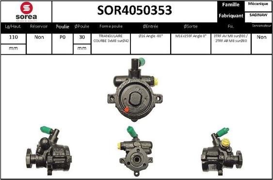 EAI SOR4050353 - Pompe hydraulique, direction droxauto.com