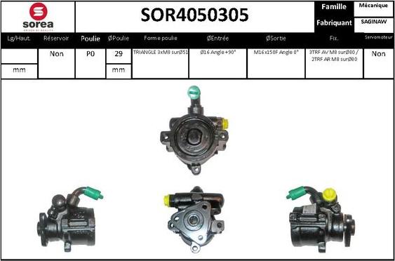 EAI SOR4050305 - Pompe hydraulique, direction droxauto.com