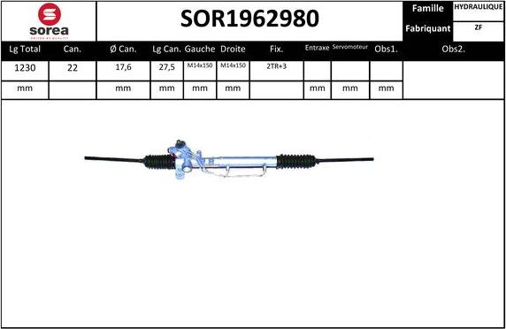 EAI SOR1962980 - Crémaillière de direction droxauto.com
