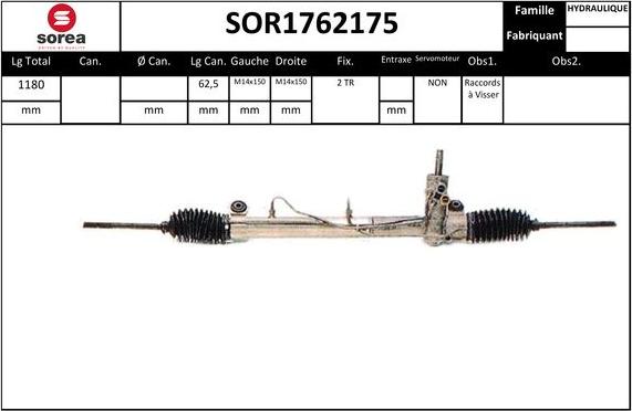 EAI SOR1762175 - Crémaillière de direction droxauto.com