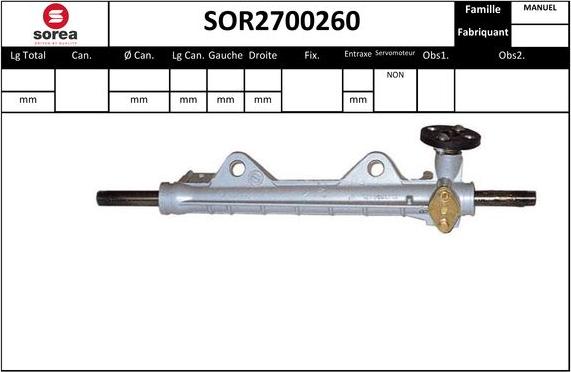 EAI SOR2700260 - Crémaillière de direction droxauto.com
