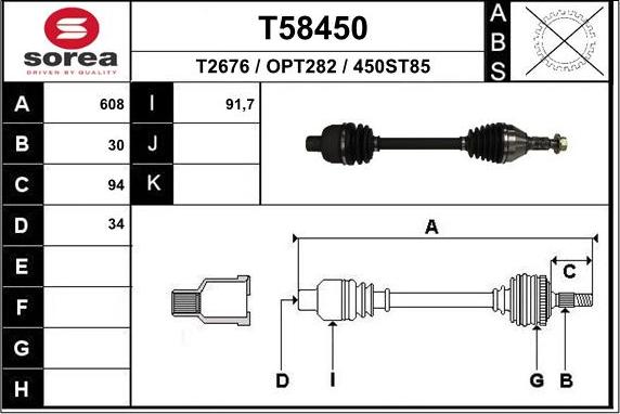 EAI T58450 - Arbre de transmission droxauto.com