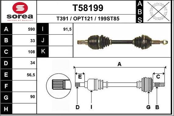 EAI T58199 - Arbre de transmission droxauto.com