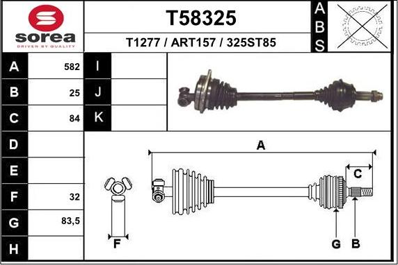EAI T58325 - Arbre de transmission droxauto.com