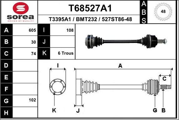 EAI T68527A1 - Arbre de transmission droxauto.com