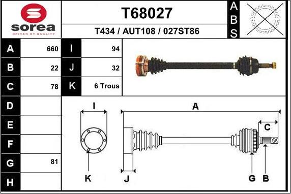 EAI T68027 - Arbre de transmission droxauto.com