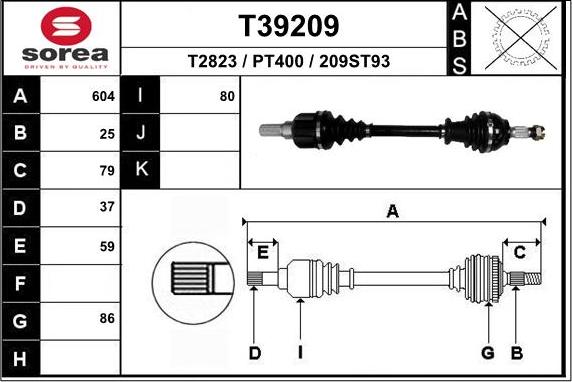 EAI T39209 - Arbre de transmission droxauto.com