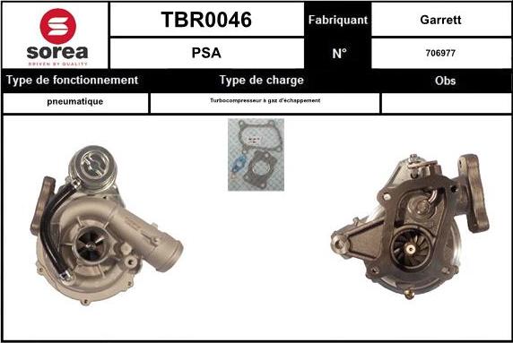 EAI TBR0046 - Turbocompresseur, suralimentation droxauto.com