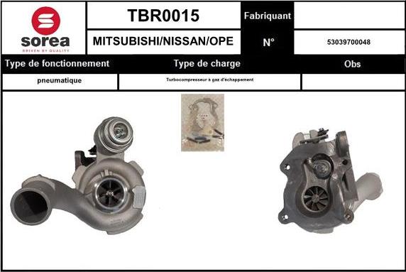 EAI TBR0015 - Turbocompresseur, suralimentation droxauto.com