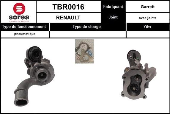 EAI TBR0016 - Turbocompresseur, suralimentation droxauto.com