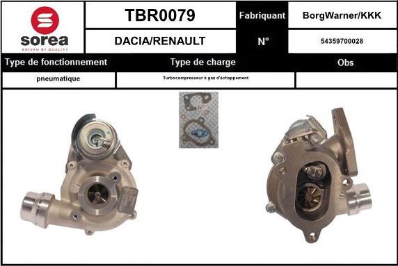 EAI TBR0079 - Turbocompresseur, suralimentation droxauto.com