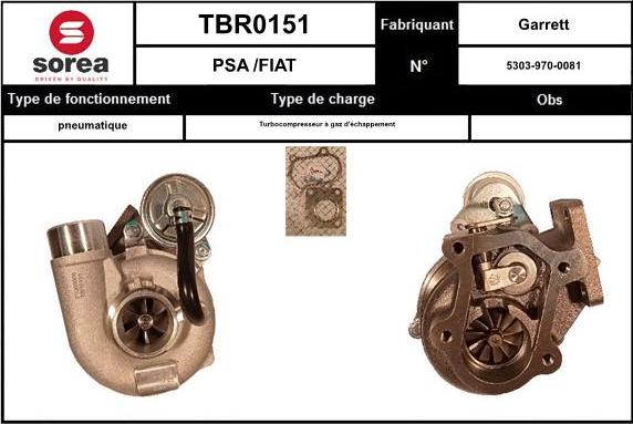 EAI TBR0151 - Turbocompresseur, suralimentation droxauto.com