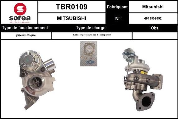 EAI TBR0109 - Turbocompresseur, suralimentation droxauto.com