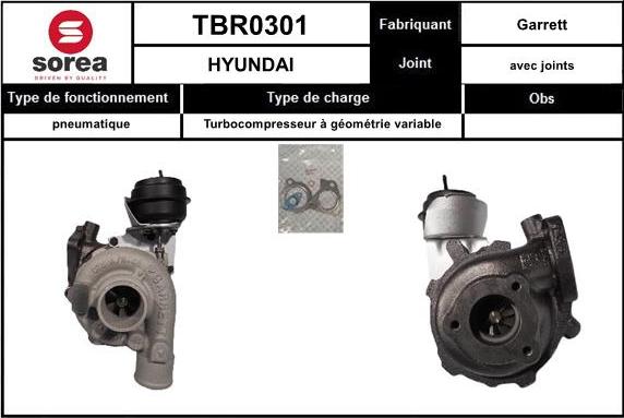 EAI TBR0301 - Turbocompresseur, suralimentation droxauto.com
