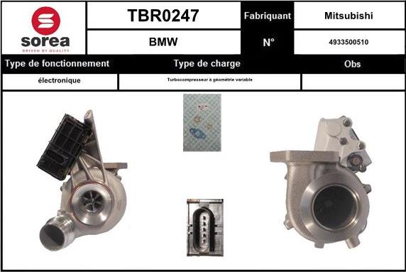 EAI TBR0247 - Turbocompresseur, suralimentation droxauto.com