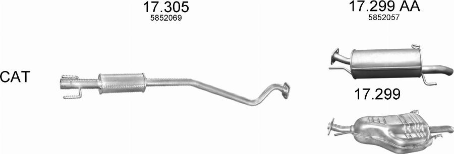 Edex 13.70 - Silencieux central droxauto.com