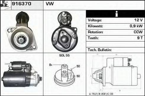 EDR 916370 - Démarreur droxauto.com