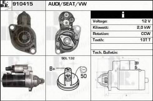 EDR 910415 - Démarreur droxauto.com