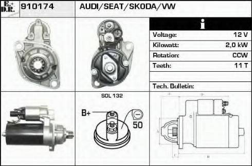 EDR 910174 - Démarreur droxauto.com