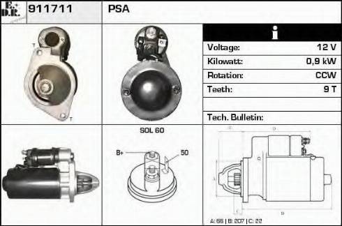 EDR 911711 - Démarreur droxauto.com