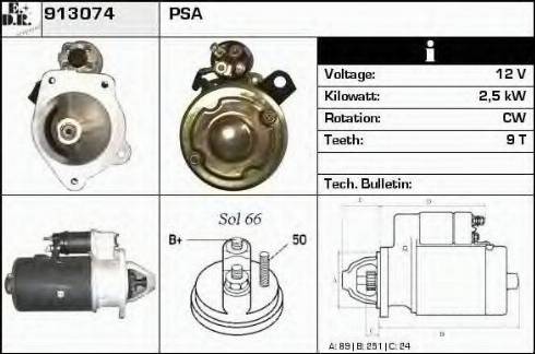 EDR 913074 - Démarreur droxauto.com