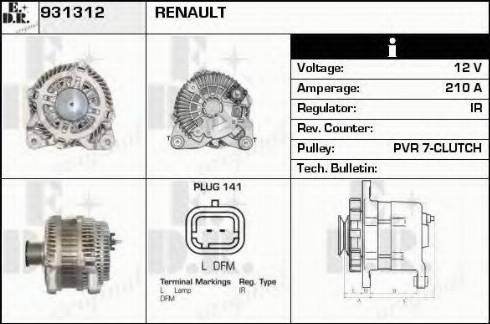 EDR 931312 - Alternateur droxauto.com