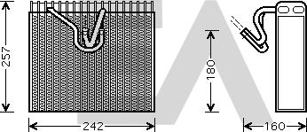 EACLIMA 43B54008 - Évaporateur climatisation droxauto.com