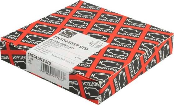 ENGITECH ENT041019 STD - Jeu de segments de pistons droxauto.com